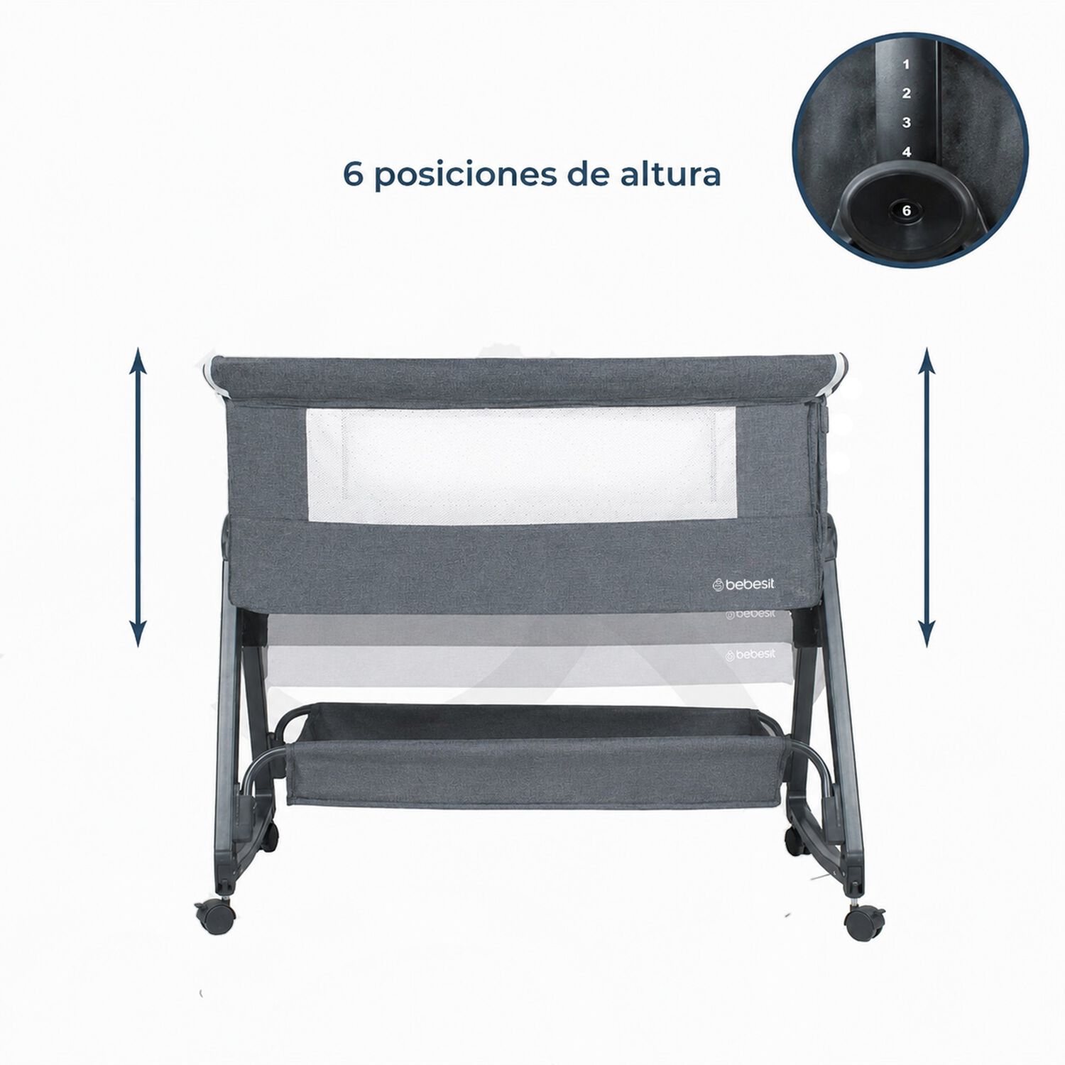 Cuna Colecho Cloud Gris Oscuro image number 5.0